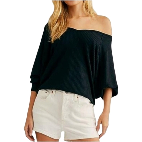 Free People Santa Clara Thermal in Black|Size: M - Picture 7 of 7